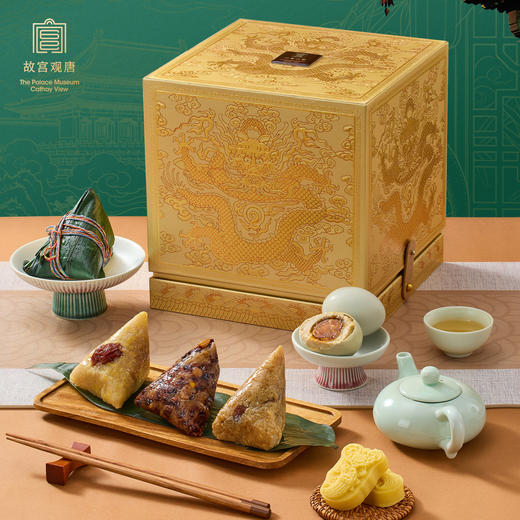 端午送礼！好吃又有面！故宫观唐 紫宫玺粽粽子礼盒/艾香龙韵粽子礼盒/粽香千里粽子礼盒/千里江山粽子礼盒/宫禧粽香粽子礼盒 简单蒸煮 即享美味 商品图9