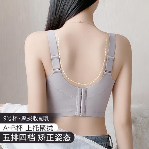 A4-【A-B杯】院线级塑胸调整型】含莫代尔桑蚕丝内衣女小胸聚拢强收副乳文胸   蔷薇幻境 商品图3