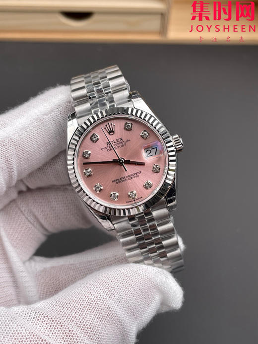劳力士GS日志型系列 女款31mm 日志31系列 粉盘钻面 女士腕表 搭载改Cal.2236全自动机械机芯 商品图2