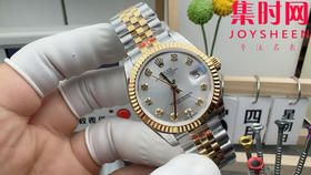 劳力士GS日志型系列 女款31mm 日志31系列 间金白盘钻面 女士腕表 搭载改Cal.2236全自动机械机芯