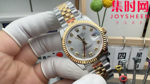 劳力士GS日志型系列 女款31mm 日志31系列 间金白盘钻面 女士腕表 搭载改Cal.2236全自动机械机芯 商品图0