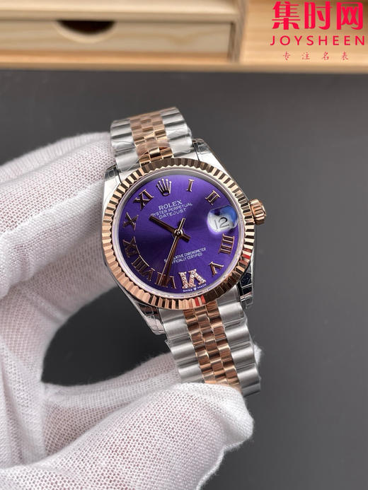 劳力士GS日志型系列 女款31mm 日志31系列 间玫金紫罗马 女士腕表 搭载改Cal.2236全自动机械机芯 商品图1