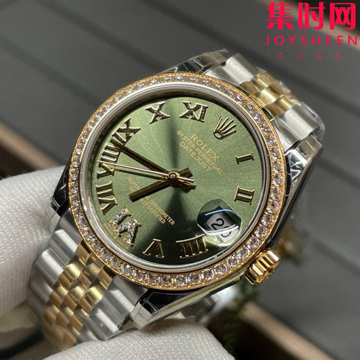 劳力士GS日志型系列 女款31mm 日志31系列 间金绿罗马钻圈 女士腕表 搭载改Cal.2236全自动机械机芯 商品图1