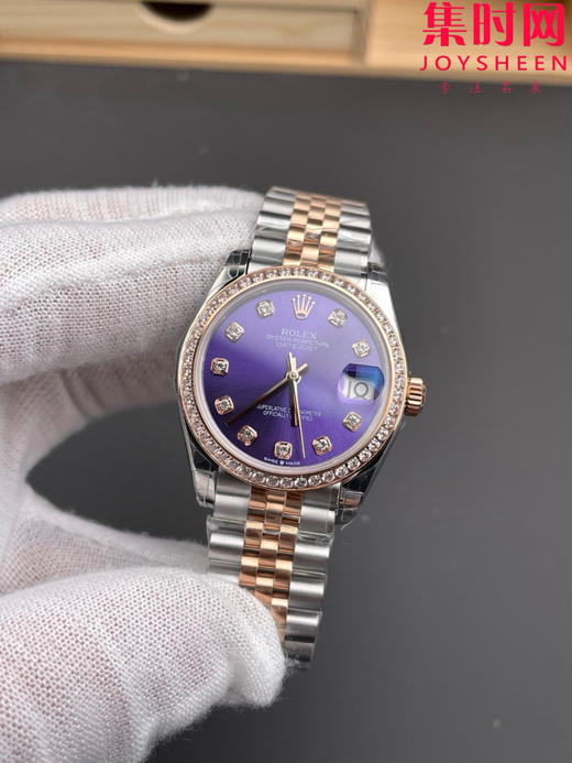 劳力士GS日志型系列 女款31mm 日志31系列 间玫金紫盘钻面 女士腕表 搭载改Cal.2236全自动机械机芯 商品图1
