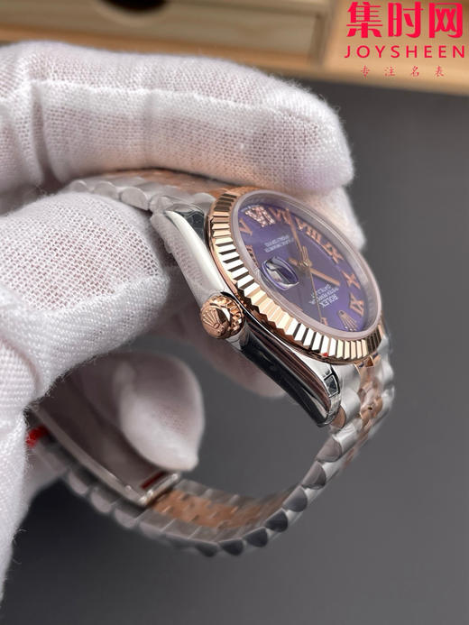 劳力士GS日志型系列 女款31mm 日志31系列 间玫金紫罗马 女士腕表 搭载改Cal.2236全自动机械机芯 商品图5