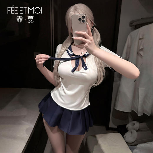 【情趣内衣】霏慕&谜姬 晴空私语禁欲系学院制服F008 商品图3