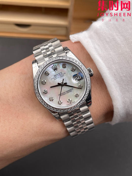劳力士GS日志型系列 女款31mm 日志31系列 贝母钻面 女士腕表 搭载改Cal.2236全自动机械机芯 商品图8