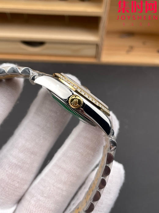 劳力士GS日志型系列 女款31mm 日志31系列 间金绿罗马钻圈 女士腕表 搭载改Cal.2236全自动机械机芯 商品图5