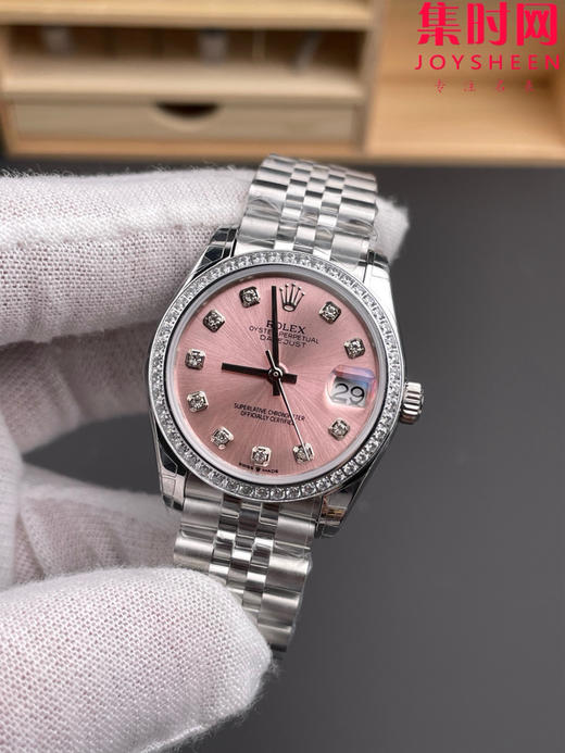 劳力士GS日志型系列 女款31mm 日志31系列 粉盘钻面 钻圈款 女士腕表 搭载改Cal.2236全自动机械机芯 商品图1