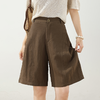 【LINEN 老钱风天丝亚麻五分裤】S-2XL，85-150斤可穿，臻选亚麻天丝材质，版型垂顺百搭，文艺老钱风拿捏！ 商品缩略图7