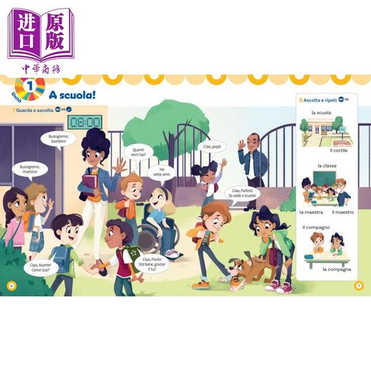 【中商原版】Arriviamo! 1 | Student’s Book + Digital Book + ELi LINK App Below A1意大利语小学课程 学生书含电子书 1级 preA1 商品图4