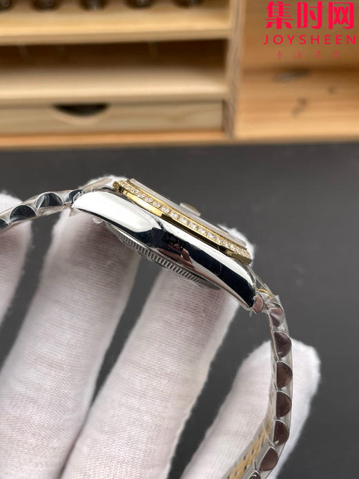 劳力士GS日志型系列 女款31mm 日志31系列 间金绿罗马钻圈 女士腕表 搭载改Cal.2236全自动机械机芯 商品图3