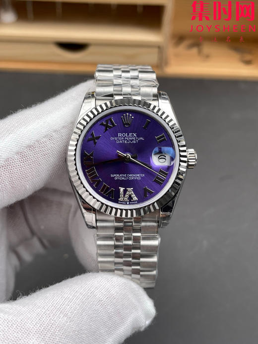 劳力士GS日志型系列 女款31mm 日志31系列 紫罗马 女士腕表 搭载改Cal.2236全自动机械机芯 商品图2