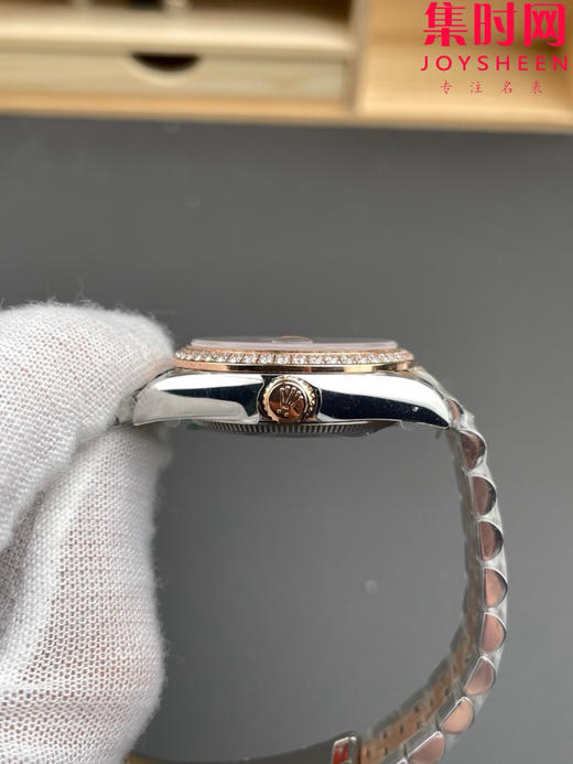 劳力士GS日志型系列 女款31mm 日志31系列 间玫金紫盘钻面 女士腕表 搭载改Cal.2236全自动机械机芯 商品图5