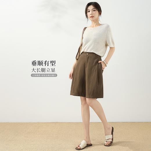 【LINEN 老钱风天丝亚麻五分裤】S-2XL，85-150斤可穿，臻选亚麻天丝材质，版型垂顺百搭，文艺老钱风拿捏！ 商品图2