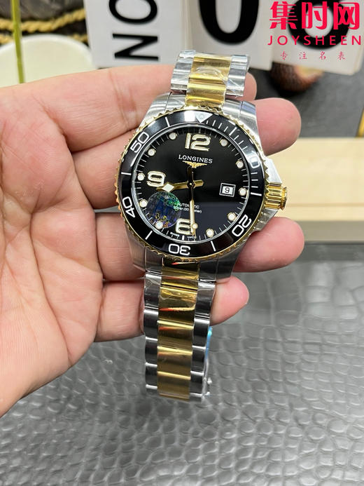 AF浪琴康卡斯43系列 康卡斯43mm 间金黑 男士腕表 潜入时光深海 探寻康卡斯潜水系列 商品图1