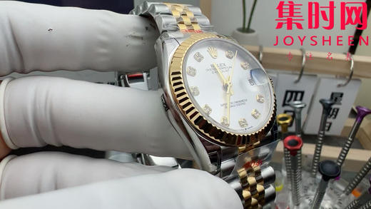 劳力士GS日志型系列 女款31mm 日志31系列 间金白盘钻面 女士腕表 搭载改Cal.2236全自动机械机芯 商品图2