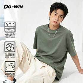多威DO-WIN亲肤透气纯棉圆领T恤男干爽户外徒步运动健身2262304