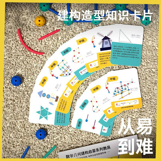 【赠收纳箱】趣盒子几何建构师 男女孩智力思维训练 益智拼装数学 认识点-线-面-体培养孩子创造性的数理思维352pcs 商品图3