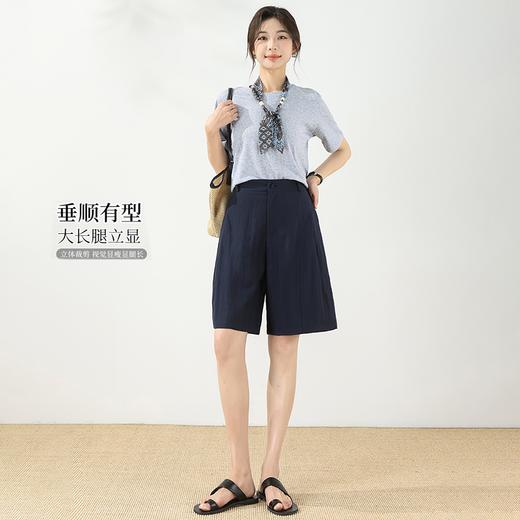【LINEN 老钱风天丝亚麻五分裤】S-2XL，85-150斤可穿，臻选亚麻天丝材质，版型垂顺百搭，文艺老钱风拿捏！ 商品图1