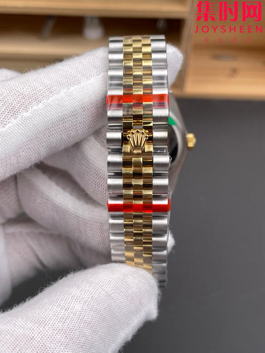 劳力士GS日志型系列 女款31mm 日志31系列 间金绿盘钻面 钻圈款 女士腕表 搭载改Cal.2236全自动机械机芯 商品图7