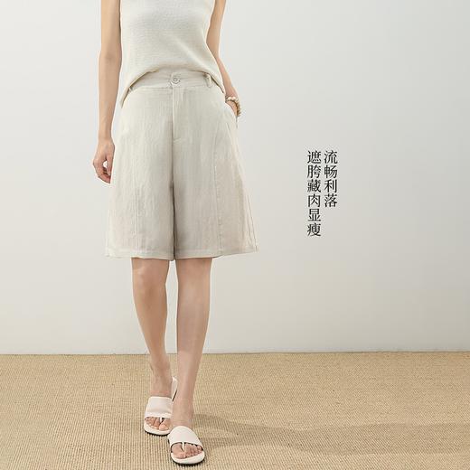 【LINEN 老钱风天丝亚麻五分裤】S-2XL，85-150斤可穿，臻选亚麻天丝材质，版型垂顺百搭，文艺老钱风拿捏！ 商品图4