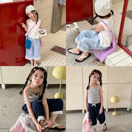 📣疯了吧‼️29.9 元❗️73-170 码女童神裤直接冲❗️夏季新款女童韩版蕾丝花边山本直筒九分裤聚★为爱严选 商品图1