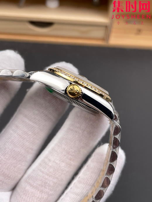 劳力士GS日志型系列 女款31mm 日志31系列 间金绿盘钻面 钻圈款 女士腕表 搭载改Cal.2236全自动机械机芯 商品图3