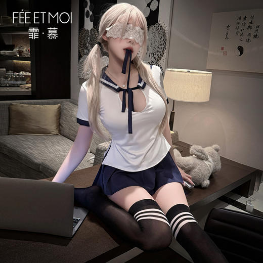 【情趣内衣】霏慕&谜姬 晴空私语禁欲系学院制服F008 商品图6