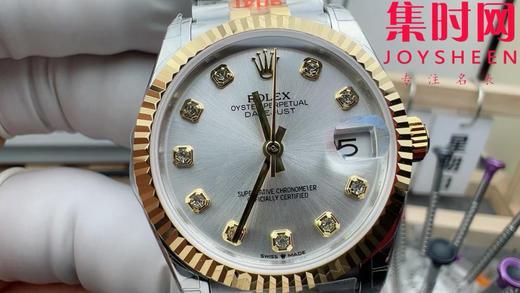 劳力士GS日志型系列 女款31mm 日志31系列 间金白盘钻面 女士腕表 搭载改Cal.2236全自动机械机芯 商品图1