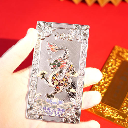 中国·香港黄金 珐琅彩中国龙金银砖 丁明鸿大师传世作品 国潮贵金属文创 商品图5