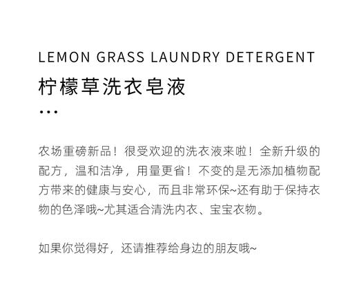 柠檬草洗衣皂液/洗衣液 1000ml 商品图2