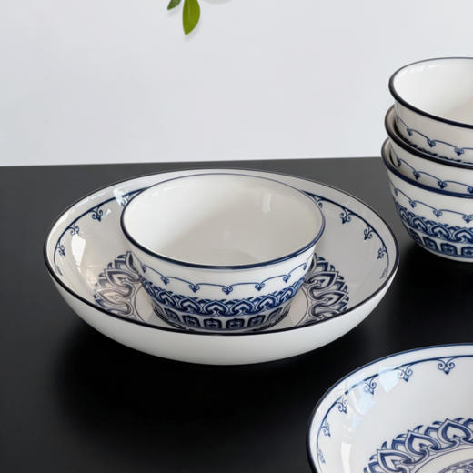 瓷县令 Blue Onion系列餐具 瓦质莹润 釉色清透 商品图8
