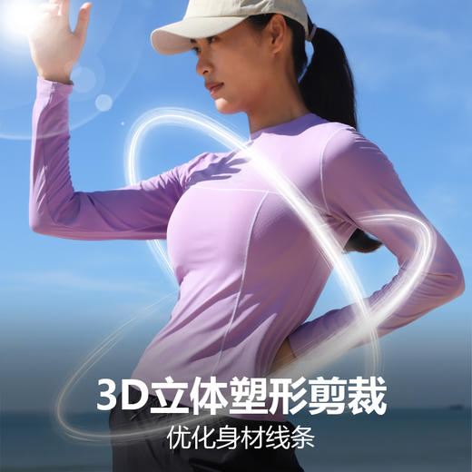[清仓]纳趣户外运动跑步女款夏季不规则速干长袖T恤WT23201 商品图2