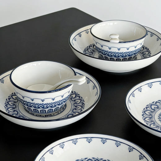 瓷县令 Blue Onion系列餐具 瓦质莹润 釉色清透 商品图6