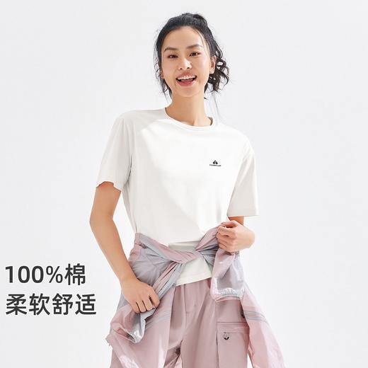 拓路者夏季纯棉舒适百搭圆领短袖女式T恤衫动物印花休闲上衣 商品图0