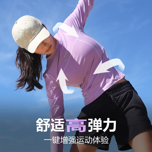 [清仓]纳趣户外运动跑步女款夏季不规则速干长袖T恤WT23201 商品图1