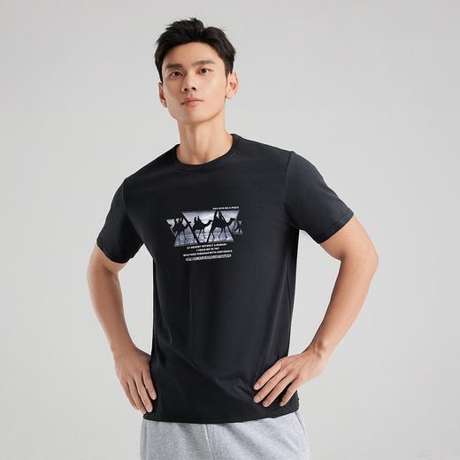 拓路者纯棉夏季男式短袖t恤时尚印花青少年休闲运动半袖体恤衫 商品图4