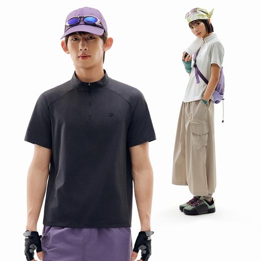 任2件-10元【男女款半拉链速干T】【UPF50+防晒 速干】探拓 半开衫半拉链7A抗菌速干短袖2622020TX/2622019TX 商品图5