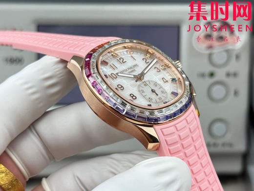 PPM百达翡丽Aquanaut系列 糖豆圈 彩虹圈手雷7968 V2版 中性腕表 男女皆可佩戴 小手腕福音！Luce7968-“彩虹”计时腕表！ 商品图5