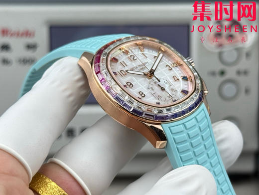 PPM百达翡丽Aquanaut系列 糖豆圈 彩虹圈手雷7968 V2版 中性腕表 男女皆可佩戴 小手腕福音！Luce7968-“彩虹”计时腕表！ 商品图5