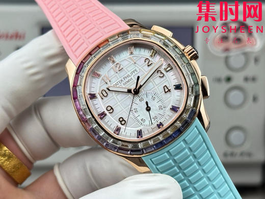 PPM百达翡丽Aquanaut系列 糖豆圈 彩虹圈手雷7968 V2版 中性腕表 男女皆可佩戴 小手腕福音！Luce7968-“彩虹”计时腕表！ 商品图1
