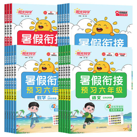 2026阳光同学暑假衔接预习作业人教版小学一升二升三升四升五升六年级语文数学英语全套暑假作业赠预习笔记 商品图0