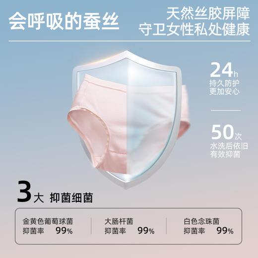 2 In 1私密衣橱 」桑罗100%桑蚕丝真丝内裤组合礼盒2条装 商品图6