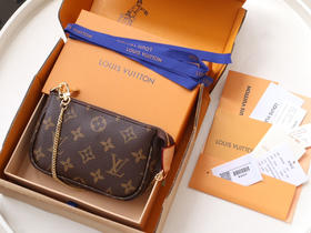 春夏特惠💰560 渠道级 te级LV Mini Pochette Accessoires M58009老花/白格