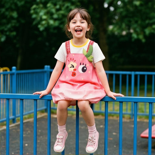 年衣童装女童连衣裙2026新款夏装儿童公主裙可爱卡通女宝裙子N1262125C02NIANYI年衣 商品图1