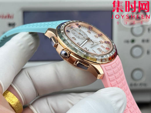 PPM百达翡丽Aquanaut系列 糖豆圈 彩虹圈手雷7968 V2版 中性腕表 男女皆可佩戴 小手腕福音！Luce7968-“彩虹”计时腕表！ 商品图6