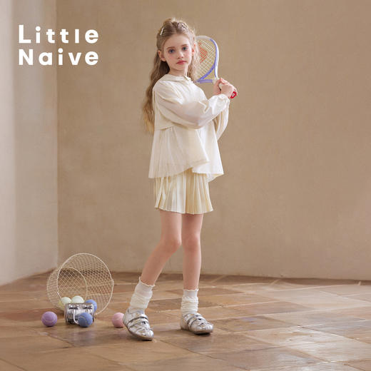 Little Naive儿童运动防晒衣夏季连帽户外防晒服女童凉感防晒外套 商品图3