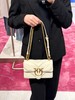 PINKO女士小号羊皮人字纹图案绗缝斜挎包 PIN059A29Q★ 商品缩略图4