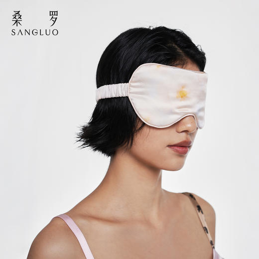 雾月花影』桑罗晕染印花真丝眼罩100%桑蚕丝遮光助睡眠2026年新款 商品图6